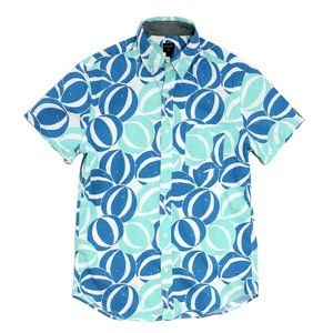 Men's J Crew Beach Ball Floral Hawaiian Style Short Sleeve Shirt Button Down